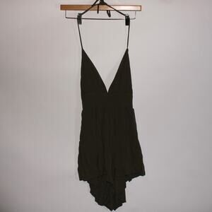 Windsor Olive Green Halterneck Romper Size M